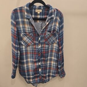 Cloth & Stone Multicolor Plaid Shirt